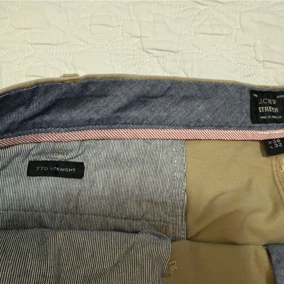 J. Crew Tan Chinos 770 Straight Fit Stretch 38/32 - Picture 2 of 4